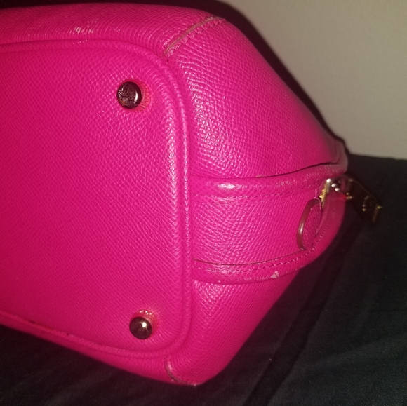 Coach Bright Pink Dome Handbag - Picture 6 of 11
